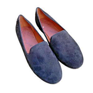 Vionic Willa Loafers Casual Shoe Black Suede Slip On US size 6M FLAW NO INSOLES
